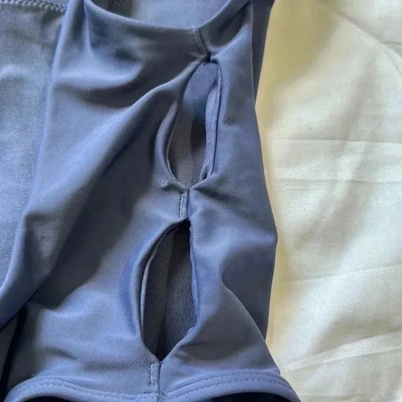 Aerie blue high cut on piece swimsuit size medium - Picture 6 of 8